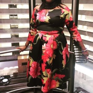 Off shoulder floral dress